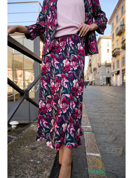 Moodo Suknja sa cvjetovima tamno plava Moodo