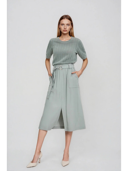 Moodo Suknja od viskoza maslinasto zelena Moodo