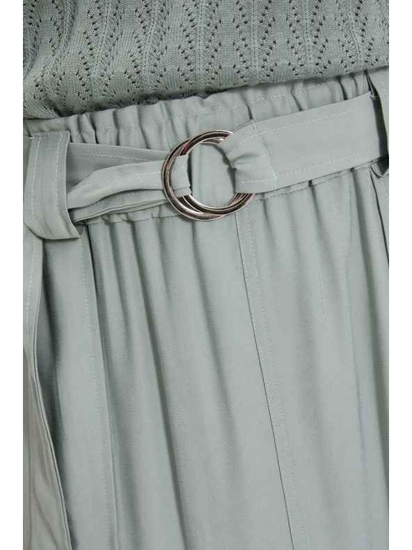 Moodo Suknja od viskoza maslinasto zelena Moodo