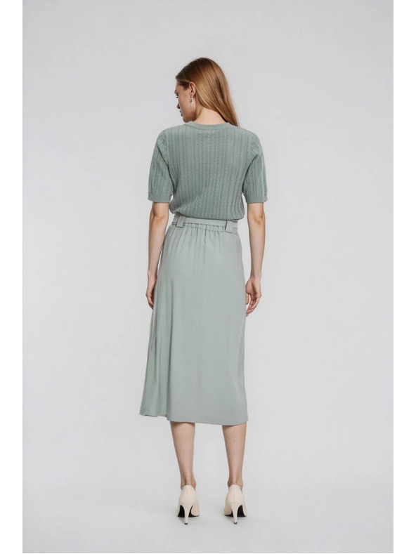 Moodo Suknja od viskoza maslinasto zelena Moodo