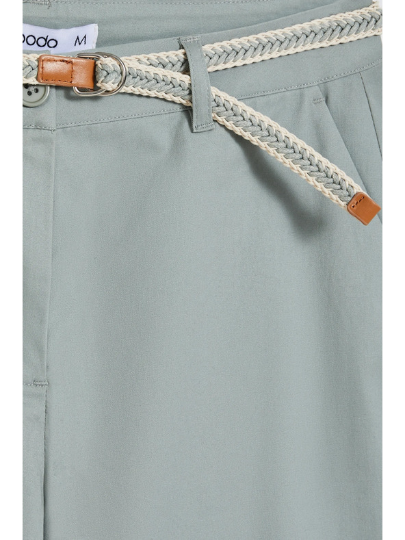 Moodo Pamučne hlače maslinasto zelene Moodo