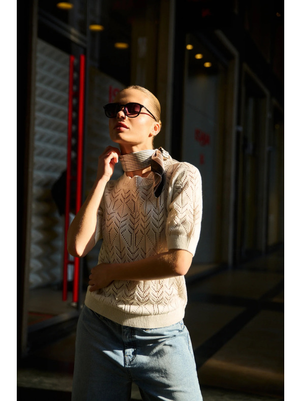 Moodo Azure pulover pijesak Moodo