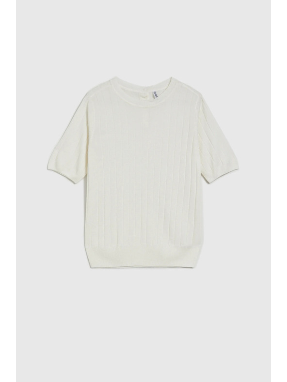 Moodo Viskozni pulover s metalnom niti bijela Moodo