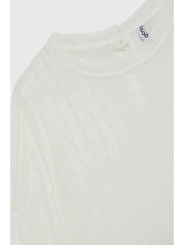 Moodo Viskozni pulover s metalnom niti bijela Moodo