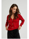 Moodo Kardigan s dugmadima u obliku ruže crvena Moodo