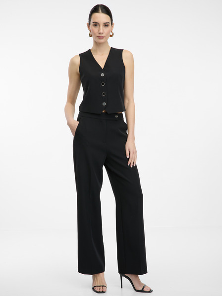 Orsay Crne ženske široke hlače ORSAY