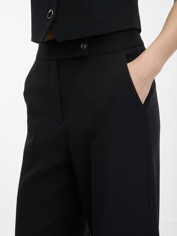 Orsay Crne ženske široke hlače ORSAY