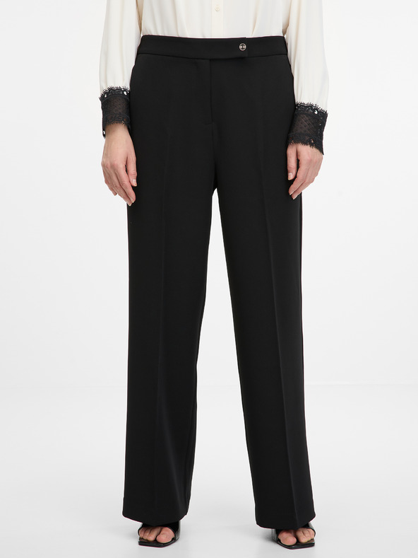 Orsay Crne ženske široke hlače ORSAY