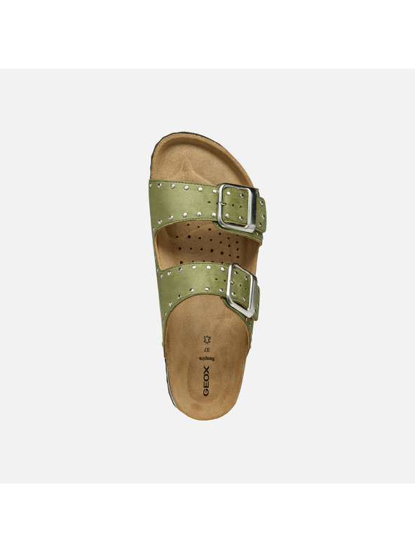 Geox Svijetlozelene ženske papuče Geox Brionia R