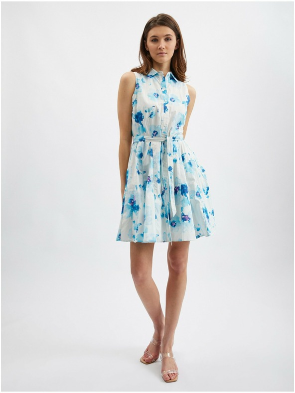 Orsay Plavo-bijela ženska haljina cvjetnog uzorka ORSAY