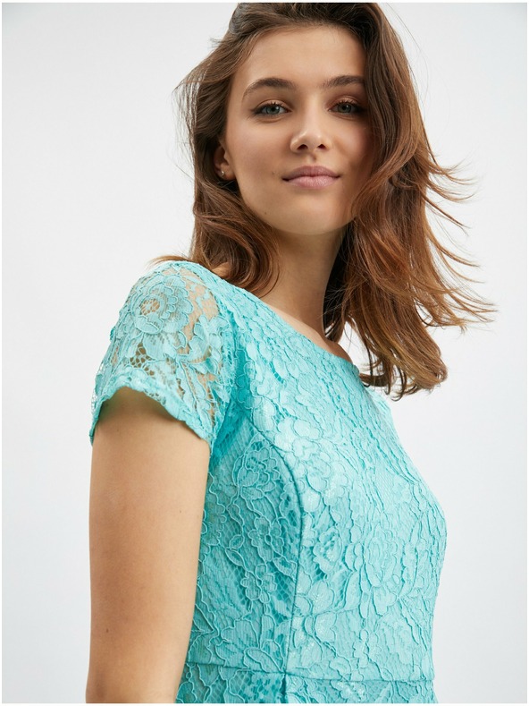 Orsay Tirkizna ženska čipkasta haljina ORSAY