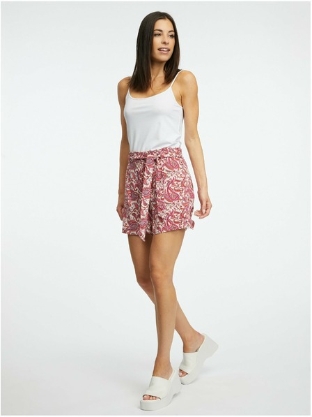 Orsay Krem-roze ženske kratke hlače s uzorkom ORSAY