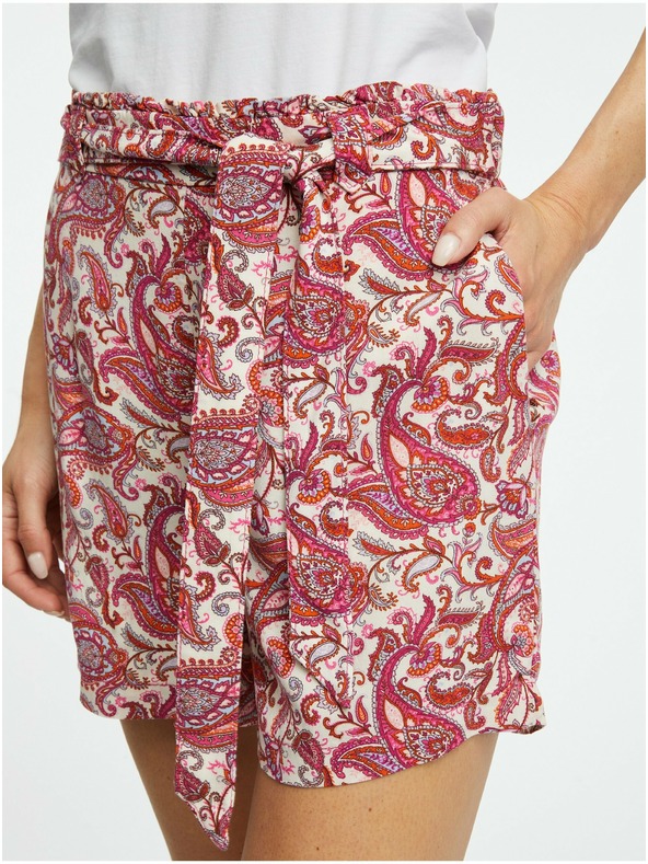 Orsay Krem-roze ženske kratke hlače s uzorkom ORSAY