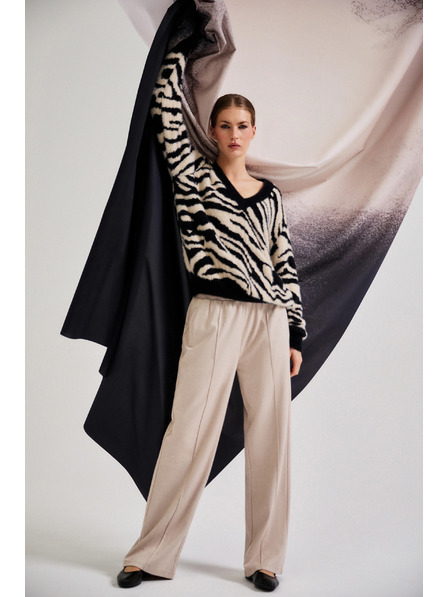 Moodo Uzorak pulover crna Moodo