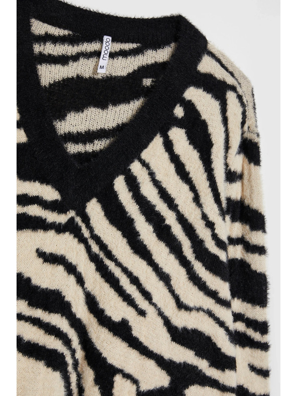 Moodo Uzorak pulover crna Moodo