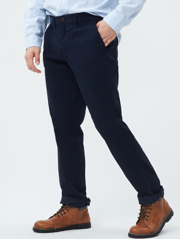 GAP Hlače essential khaki ravnog kroja GapFlex GAP