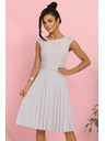 numoco LILA Naborane haljine s kratkim rukavom i pojasom - sive