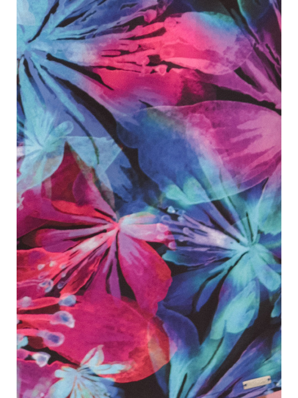 numoco Udobne oversized haljine s vezivanjem na rukavima - šareno cvijeće