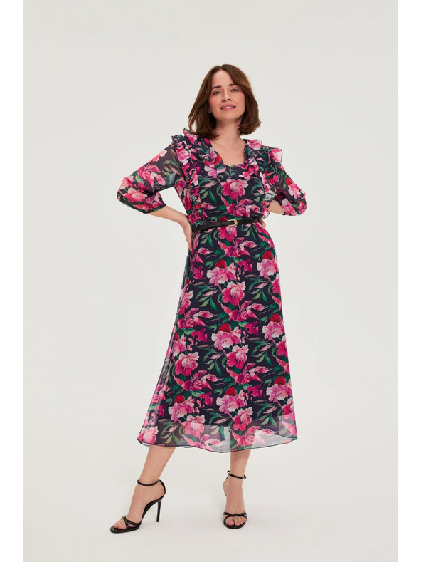 Moodo Tamno plave cvjetne haljine Moodo