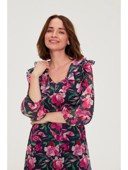 Moodo Tamno plave cvjetne haljine Moodo