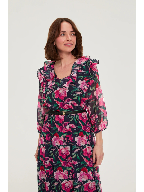 Moodo Tamno plave cvjetne haljine Moodo