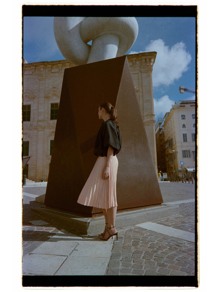 Moodo Plisirana suknja bež Moodo