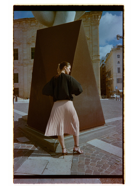 Moodo Plisirana suknja bež Moodo