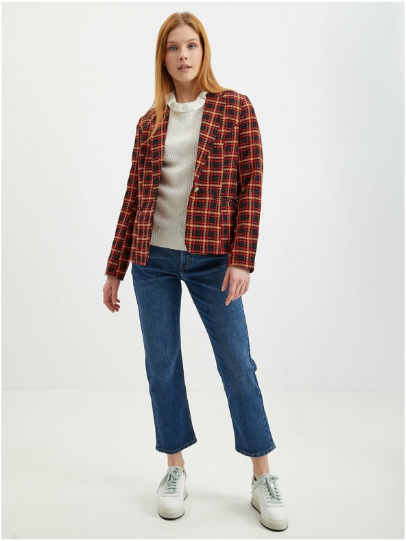 Orsay Crno-crveni ženski sako na kockice ORSAY
