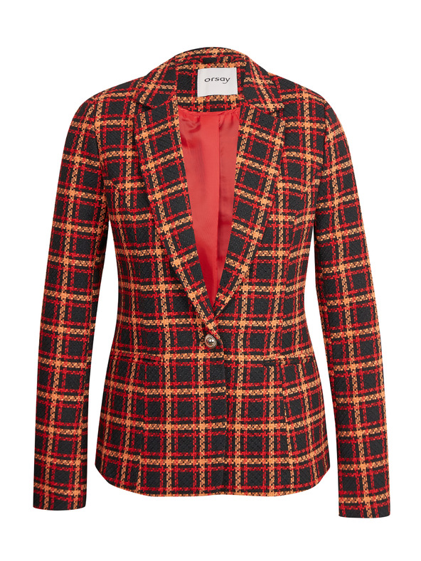 Orsay Crno-crveni ženski sako na kockice ORSAY