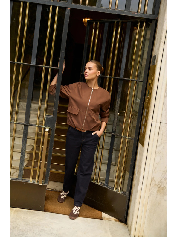 Moodo Kratka jakna smeđa Moodo