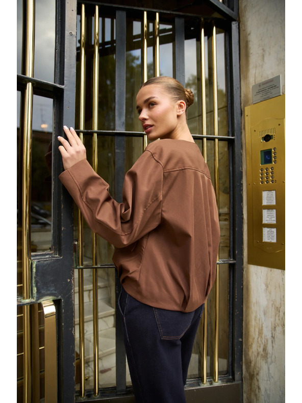 Moodo Kratka jakna smeđa Moodo