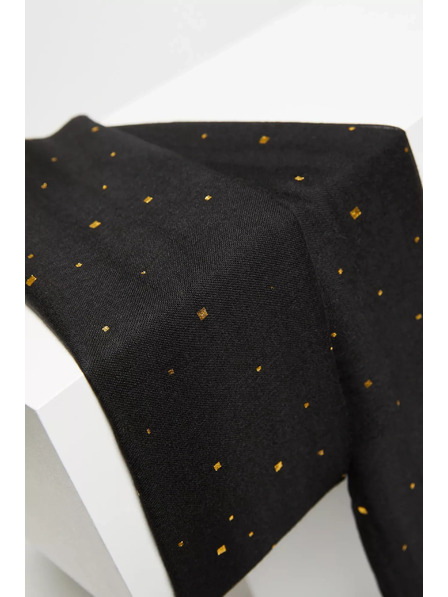 Moodo Šal sa zlatnim isprintom crni Moodo