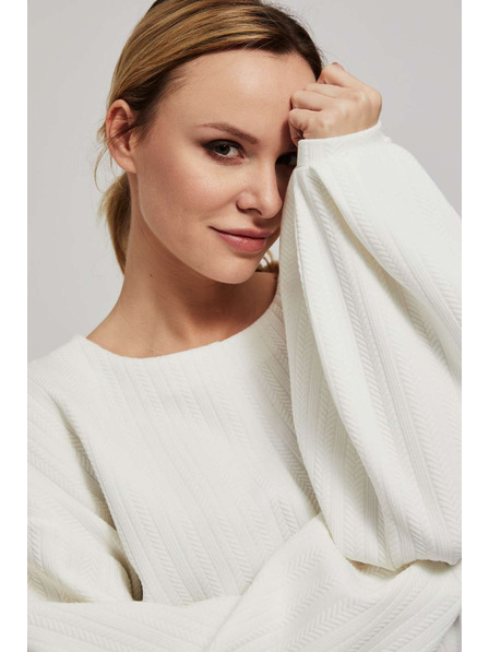 Moodo Dukserica s puhastim rukavima biserna Moodo