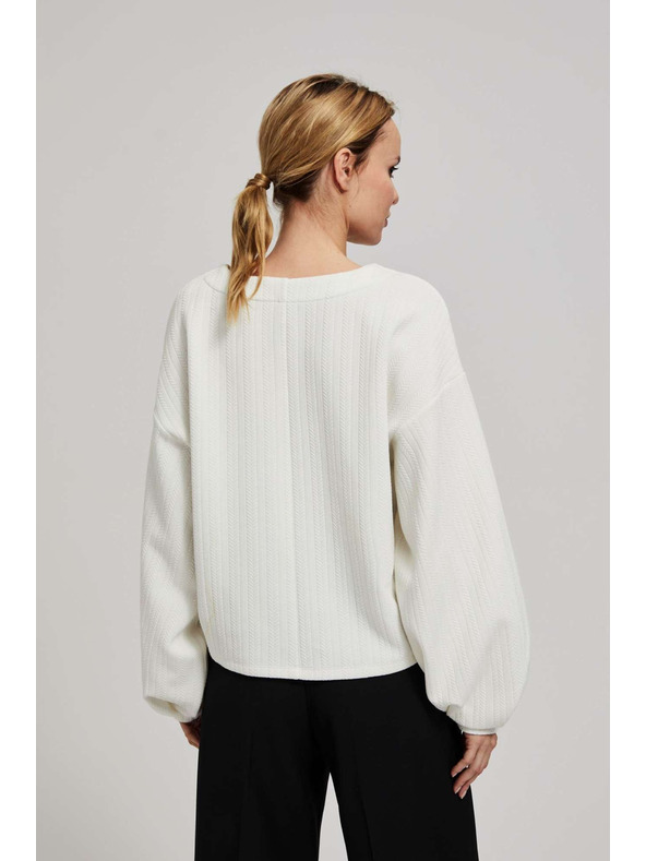 Moodo Dukserica s puhastim rukavima biserna Moodo