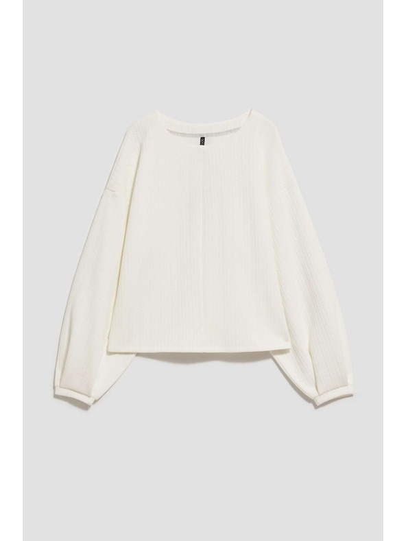 Moodo Dukserica s puhastim rukavima biserna Moodo