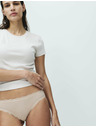 Marks & Spencer Pamučne bikini gaće s čipkom, set od 3 Marks & Spencer bež