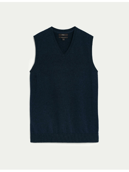 Marks & Spencer Mornarički džemper bez rukava od čistog pamuka Marks & Spencer