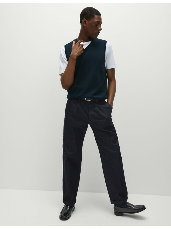 Marks & Spencer Mornarički džemper bez rukava od čistog pamuka Marks & Spencer