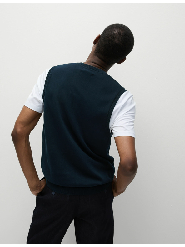 Marks & Spencer Mornarički džemper bez rukava od čistog pamuka Marks & Spencer