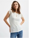 Orsay Bijela ženska majica s čipkastim detaljem ORSAY