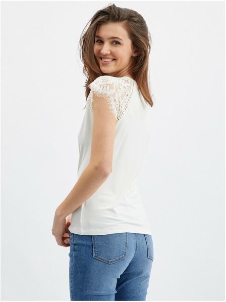 Orsay Bijela ženska majica s čipkastim detaljem ORSAY