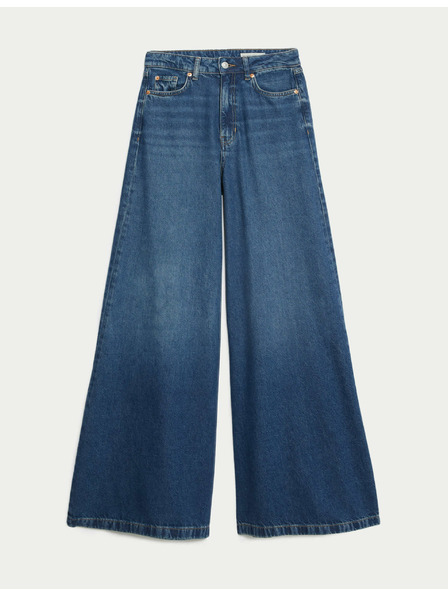 Marks & Spencer Marks & Spencer tamnoplave ženske traperice širokog kroja