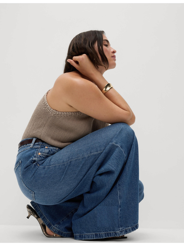 Marks & Spencer Marks & Spencer tamnoplave ženske traperice širokog kroja