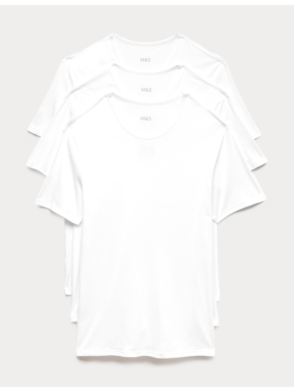 Marks & Spencer Set od tri bijele Marks & Spencer muške majice