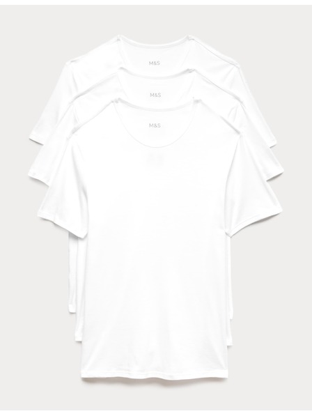 Marks & Spencer Set od tri bijele Marks & Spencer muške majice