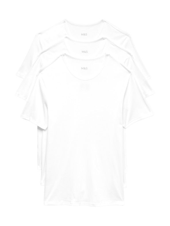 Marks & Spencer Set od tri bijele Marks & Spencer muške majice