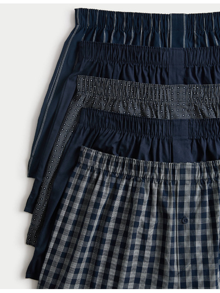 Marks & Spencer Set od pet muških kratkih hlača u tamnoplavoj i tamno sivoj boji Marksa Spencera