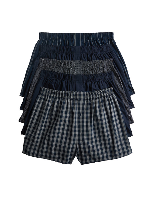 Marks & Spencer Set od pet muških kratkih hlača u tamnoplavoj i tamno sivoj boji Marksa Spencera