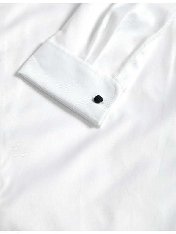 Marks & Spencer Marks & Spencer bijela uska košulja od pamučnog kepera s duplim manšetama