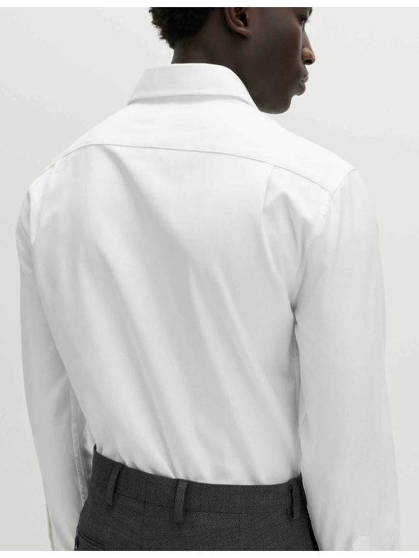 Marks & Spencer Marks & Spencer bijela uska košulja od pamučnog kepera s duplim manšetama